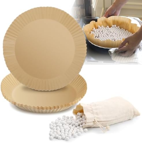1.2lb Pie Weights and Parchment Papers Set - Fit for Pies Under 10"