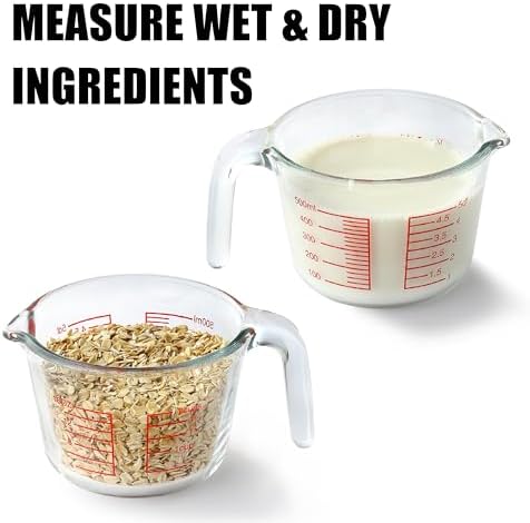 Glass Measuring Cup For Baking and Cooking, Apartment Kitchen Tools