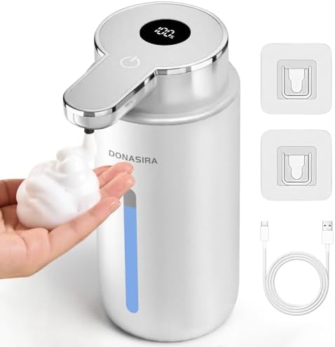 Automatic Foaming Soap Dispenser, Rechargeable, Silver