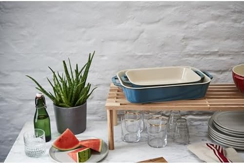 Staub 2-Pc Ceramic Baking Dish Set, Turquoise