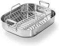 All-Clad Specialty Stainless Steel Roaster with Rack 14x18 Inch Oven Broiler Safe 600F Roaster Pan, Pots and Pans, Bakeware, Silver