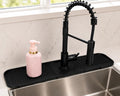 Silicone Sink Splash Guard for Kitchen Faucet, Fast Drying, Black
