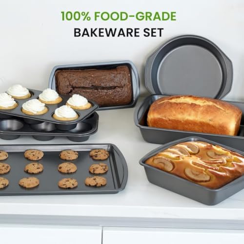 LISI 7-Piece Nonstick Bakeware Set, Carbon Steel Baking Pans