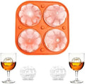 RIICFDD Halloween Pumpkin Ice Cube Mold Orange Silicone Ice Tray with