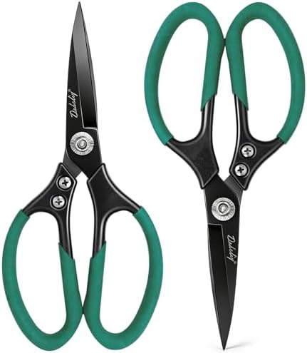 2 Pack Heavy Duty All Purpose Scissors, Stainless Steel Sharp Leather