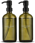 MaisoNovo 2-Piece 16.9oz Green Soap Dispensers