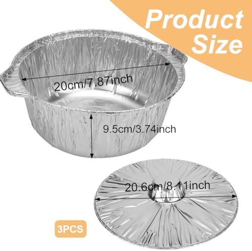 72 Oz Disposable Aluminum Pot, Disposable Pots With Lids Oven-Ready