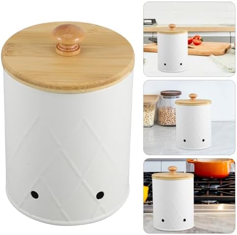Uonlytech Potato and Onion Storage Bin with Ventilated Lid, Small