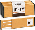 6-Pack Drawer Dividers 6-Inch High Dresser Drawer Organizer 11.5 to
