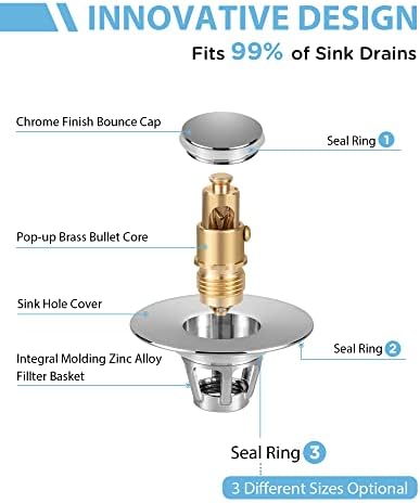 TGOSOMT Bathroom Sink Drain Strainer Stopper