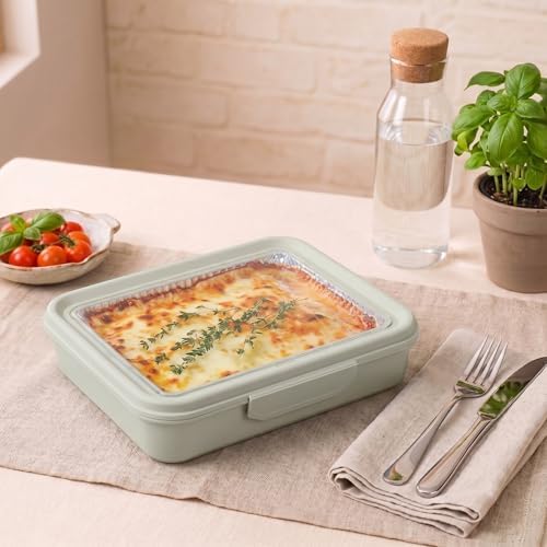 9x13 Pan Carrier with Aluminum Foil Pan – Insulated Food Carrier for
