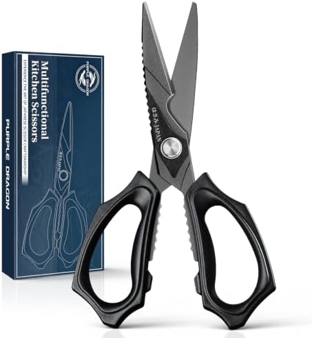 Purple Dragon Kitchen Scissors for Food - Heavy Duty Kitchen Shear