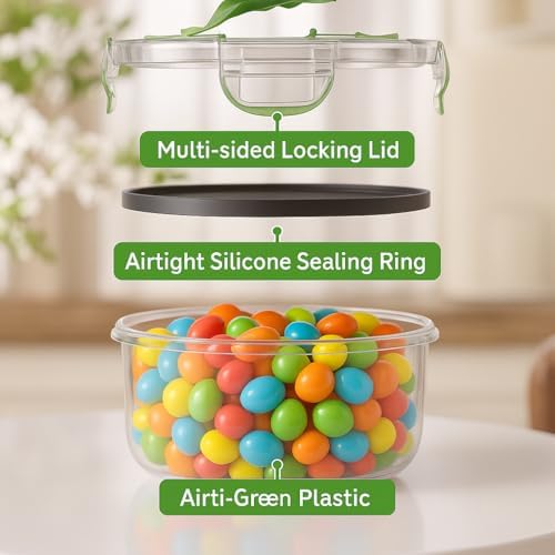 RockBerry 50 Pcs Large Food Storage Containers with Lids, 85 OZ