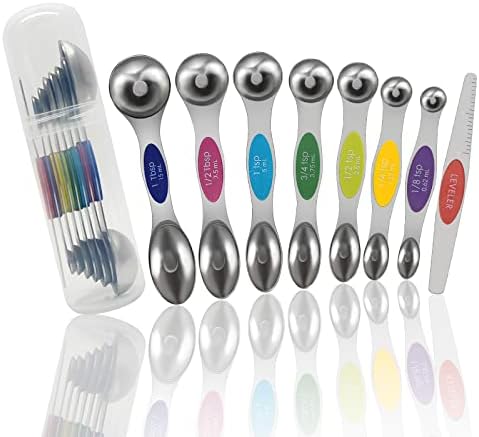 Stainless Steel Magnetic Measuring Spoons Set of 8 with strong