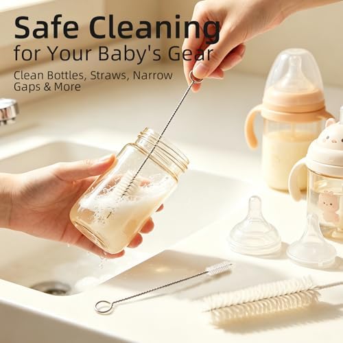 Masthome 9 Pcs Bottle Brush Set,Bendable Flexible Pipe Cleaning Kit