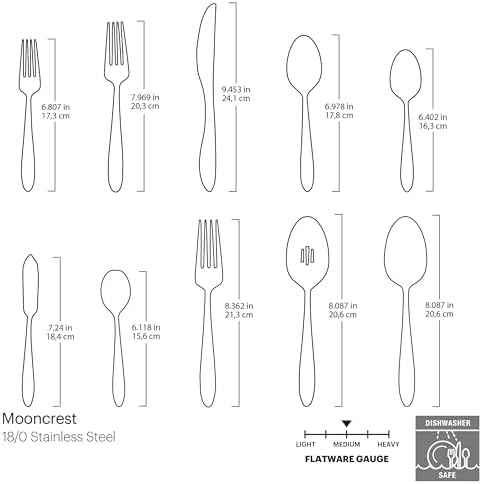 Oneida Mooncrest 45-Piece 18/0 Silverware Set for 8, Flatware