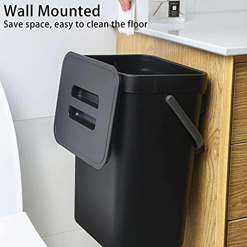 stonespace Under Sink Compost Bin, 3.2 Gallon, Black
