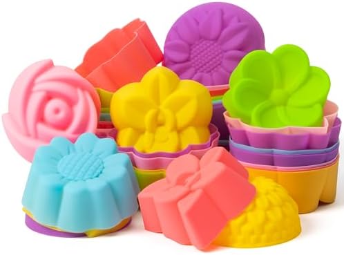 R HORSE 42Pcs Extra Large Silicone Molds, 3 x 1.2 inch Jumbo Cupcake