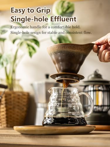 Gomakren Coffee Mugs Set of 4, 13oz Stackable Coffee Cups with Stand &