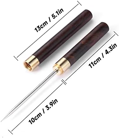 2 Pack Stainless Steel Ice Picks with Safety Cover, 9-inch Pick Tool
