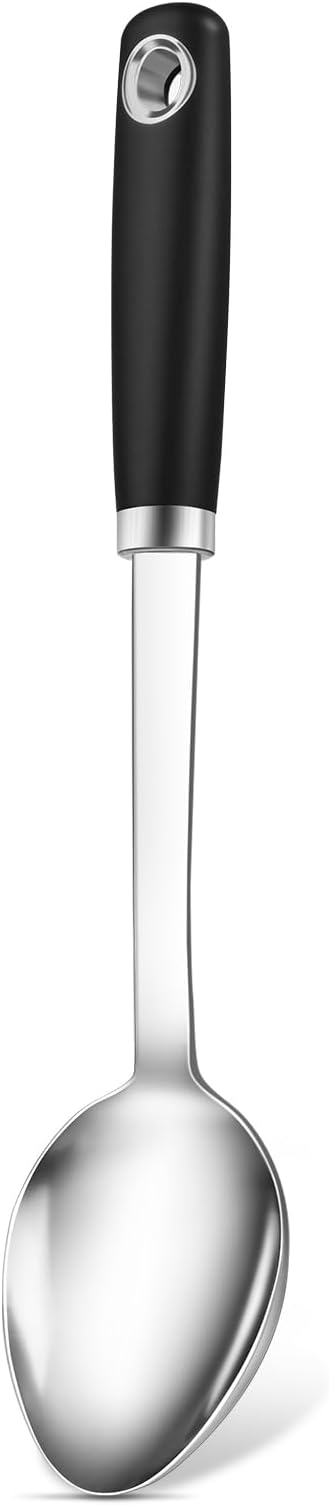 Stainless Steel Cooking Spoon, Solid Metal Serving Spoon, Heavy Duty Sturdy by Unknown