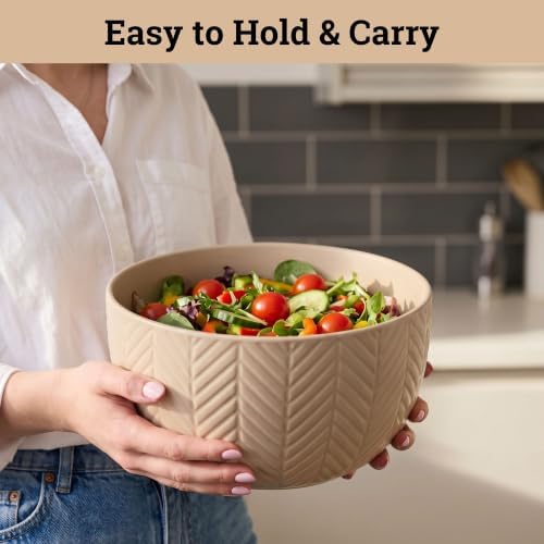 Ceramic Mixing Bowls Set of 4 pcs, Colorful Nesting Bowls