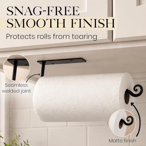 RTZEN Black Countertop Paper Towel Holder
