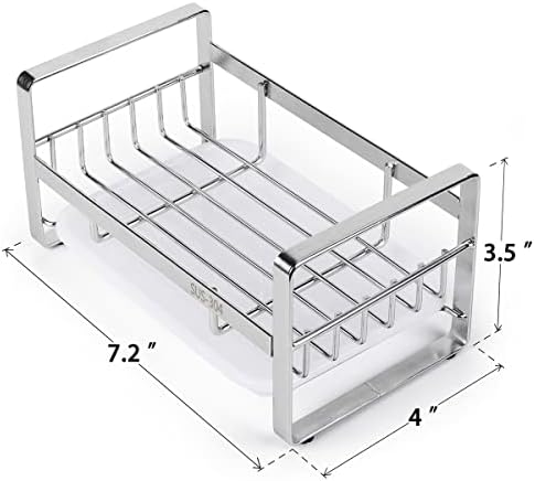 HULISEN Kitchen Sponge Holder, 304 Stainless Steel, Silver
