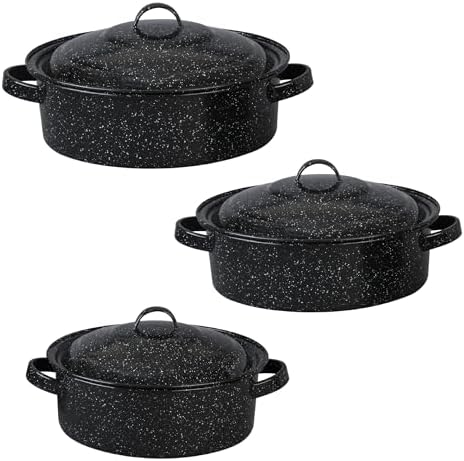 Granite Ware 6-Piece Enameled Steel Casserole Set with Lids