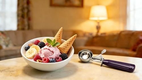 TOPKITCHEN Commercial-Grade Ice Cream Scoop 0.75 oz, 18/8 Stainless