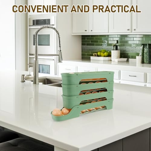Layer Plastic Egg Holder for Fridge Door Auto Rolling Dispenser