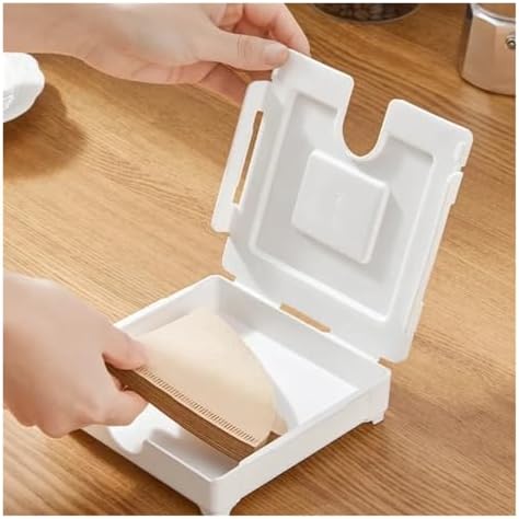 1pc Coffee Filter Storage Box Refrigerator Holder Wall-Mounted
