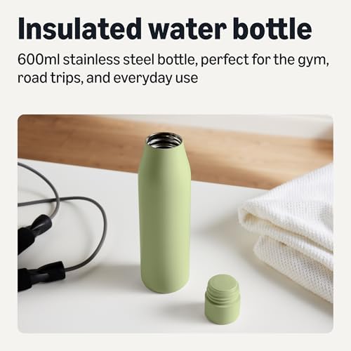 Amazon Basics Insulated Stainless Steel Water Bottle, Leak-Proof