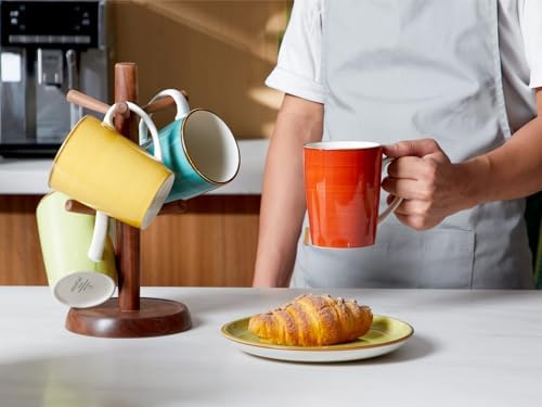 ONEMORE 16 oz Coffee Mugs Set of 4 Large Ceramic Coffee Cups Colorful