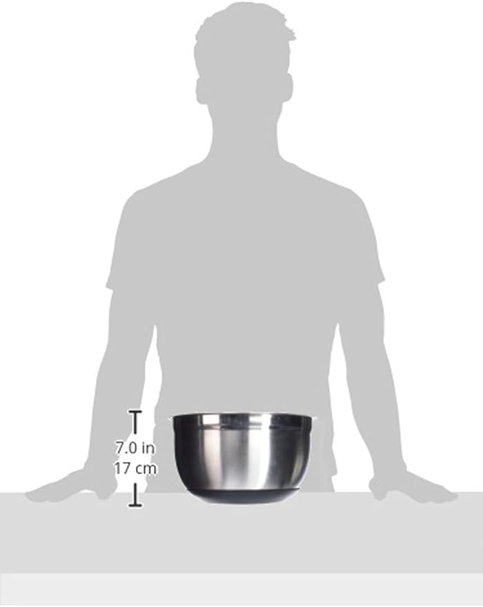 Winco 8 Quart Heavy-Duty Stainless Steel Mixing Bowl - Image 2