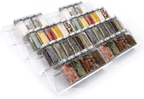 Clear Acrylic Spice Drawer Organizer,Seasoning Jars Drawers