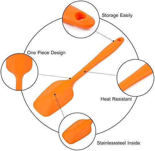 Food Grade Silicone Spatula Set Heat Resistant Small Rubber Spatulas,4