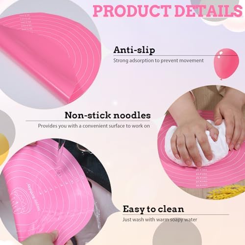2 PCS 12-Inch Round Silicone Cake Mats