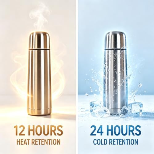 Stainless Steel Thermal Bottle with Cup Vacuum Insulated Bottle for