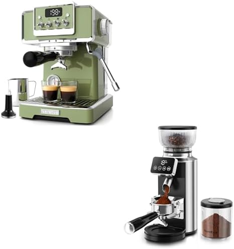 Neretva Burr Coffee Grinder and Espresso Maker, Stainless Steel