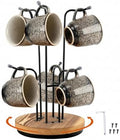 Mug Holder Tree, 360° Rotating Large Coffee Cup Rack, Cup Holder Stand