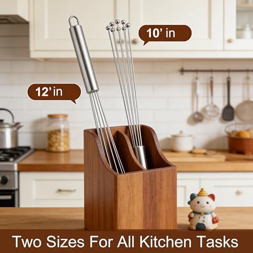 Stainless Steel Whisk, Metal Whisk for Kitchen Cooking & Egg Mixing