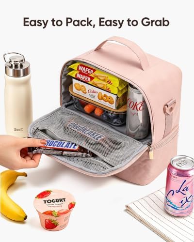 NISHEL Lunch Bag for Women, lunch box with Insulated Compartment and