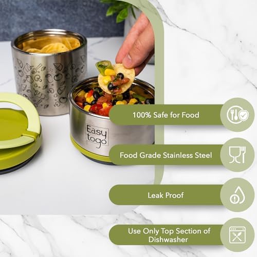 Easy Togo 2-Tier Stainless Steel Lunch Box, 32oz