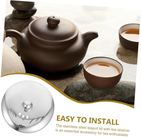 Teapot Lid Replacement Stainless Steel 3.18 X 3.18 X 0.98 in