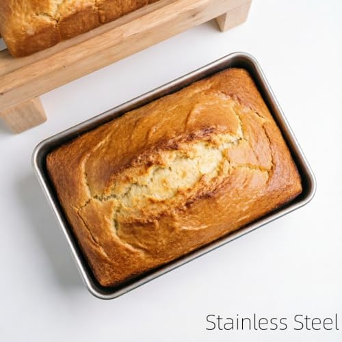 Kichwit 6 Pack Stainless Steel Loaf Pan for Baking Bread