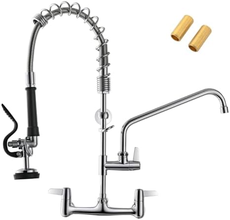 GIMILI Commercial 8 Inch Center Wall-Mount Sink Faucet