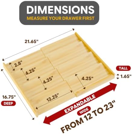 Simple Trending 4-Tier Expandable Bamboo Spice Drawer Organizer