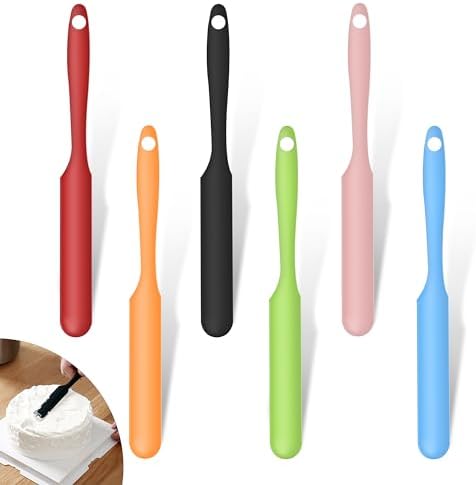 6 Pcs Silicone Jar Spatula, 9.4 Inch