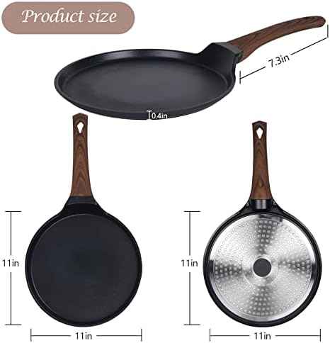 Vinchef 11" Black Nonstick Crepe Pan